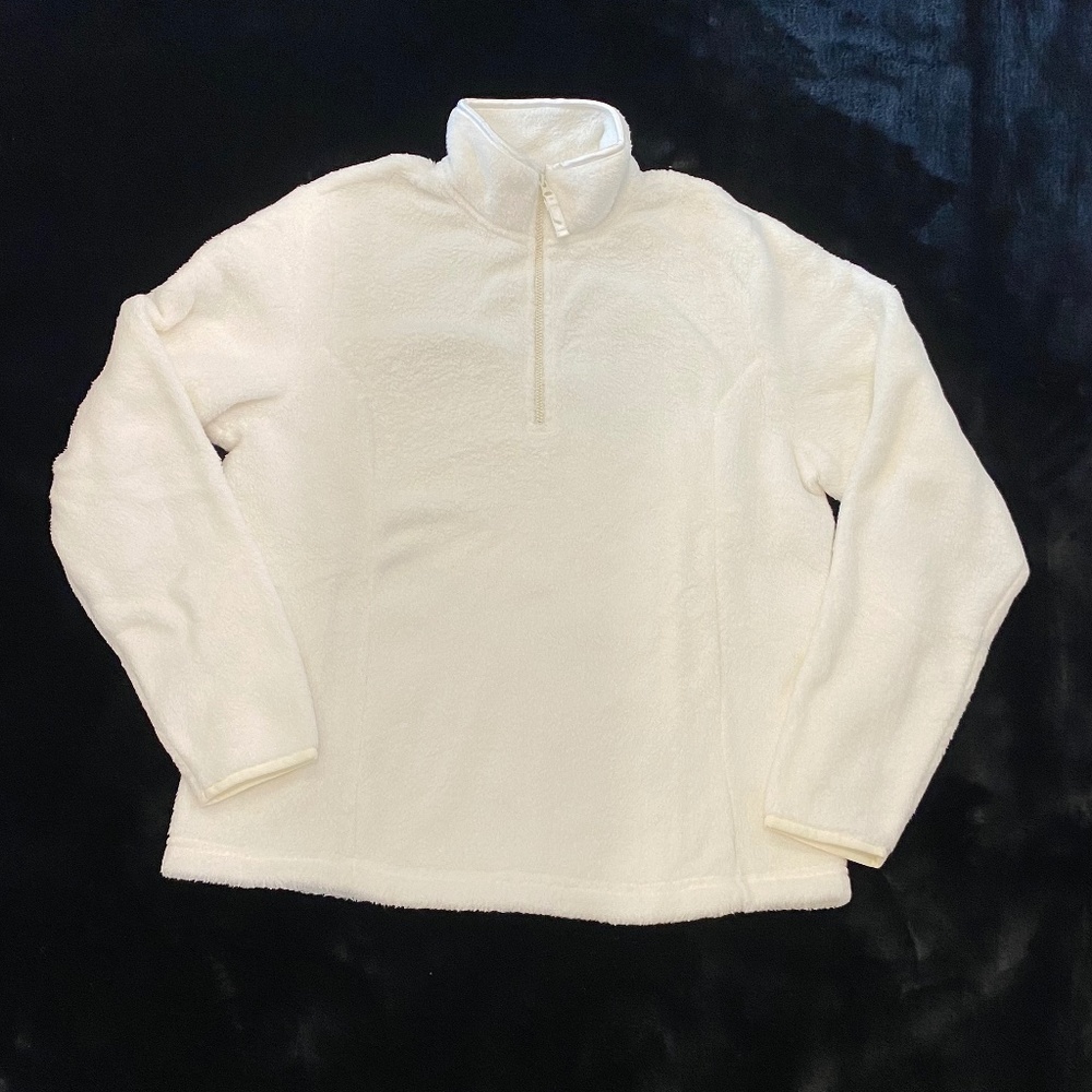 NEW  Land's End *Luxurious* Angel Fleece Quarter Zip Pullover